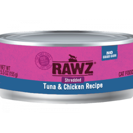 Rawz 吞拿魚&雞肉 (肉絲) 貓罐頭 85g x 18罐